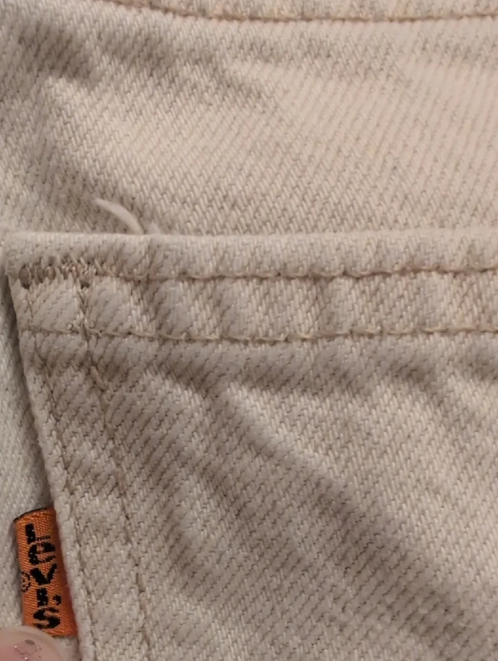 Vtg Levis 550 31x34 Mens Off White Beige Tapered Relaxed Jeans